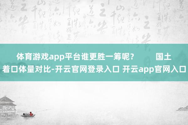 体育游戏app平台谁更胜一筹呢? 国土着口体量对比-开云官网登录入口 开云app官网入口