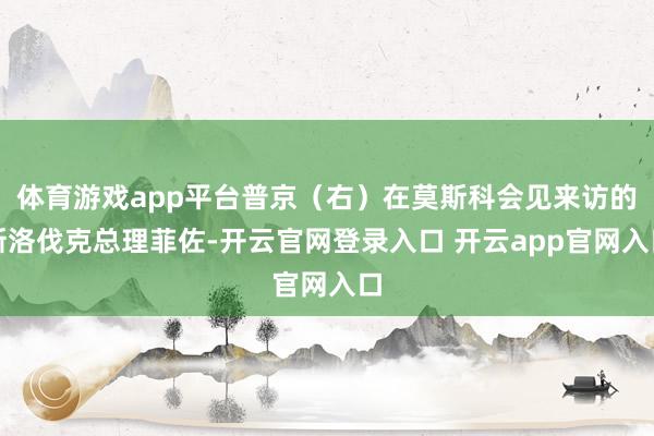 体育游戏app平台普京(右)在莫斯科会见来访的斯洛伐克总理菲佐-开云官网登录入口 开云app官网入口