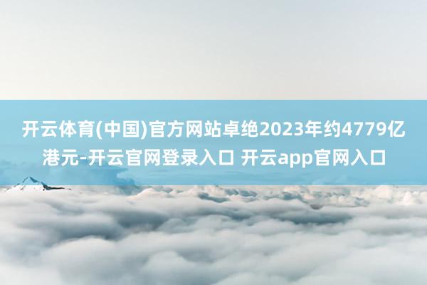 开云体育(中国)官方网站卓绝2023年约4779亿港元-开云官网登录入口 开云app官网入口