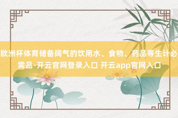 欧洲杯体育储备阔气的饮用水、食物、药品等生计必需品-开云官网登录入口 开云app官网入口