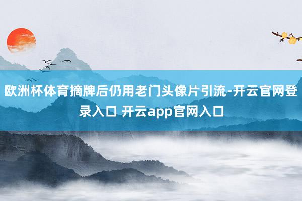欧洲杯体育摘牌后仍用老门头像片引流-开云官网登录入口 开云app官网入口