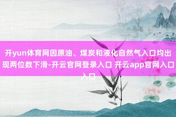 开yun体育网因原油、煤炭和液化自然气入口均出现两位数下滑-开云官网登录入口 开云app官网入口