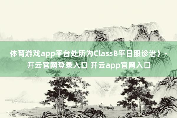 体育游戏app平台处所为ClassB平日股诊治）-开云官网登录入口 开云app官网入口
